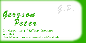 gerzson peter business card